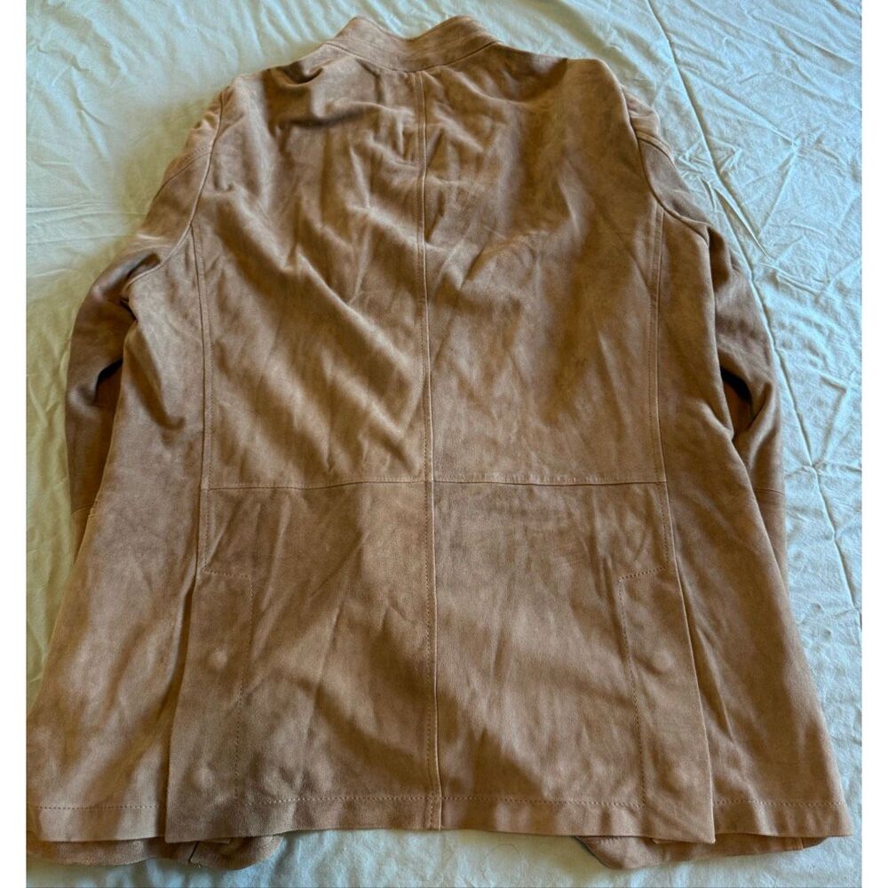 Eleventy Size 54 EU Large Jacket Suede Beige Zipped Buttoned - Picture 7 of 7